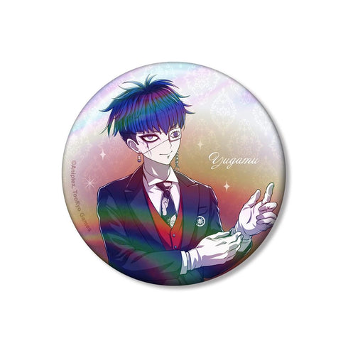 『HUNDRED LINE -最終防衛学園-』描き下ろし 面影歪 執事ver. 75mmオーロラ缶バッジ